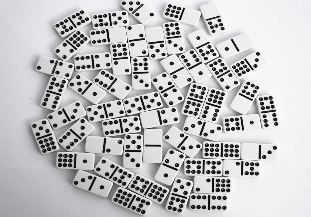 Alex Cramer The Nines Double-9 Domino Set. American-Made Solid Walnut Case Holds Our 55-Piece Set of Dominoes (Domino Set with Personalized Brass