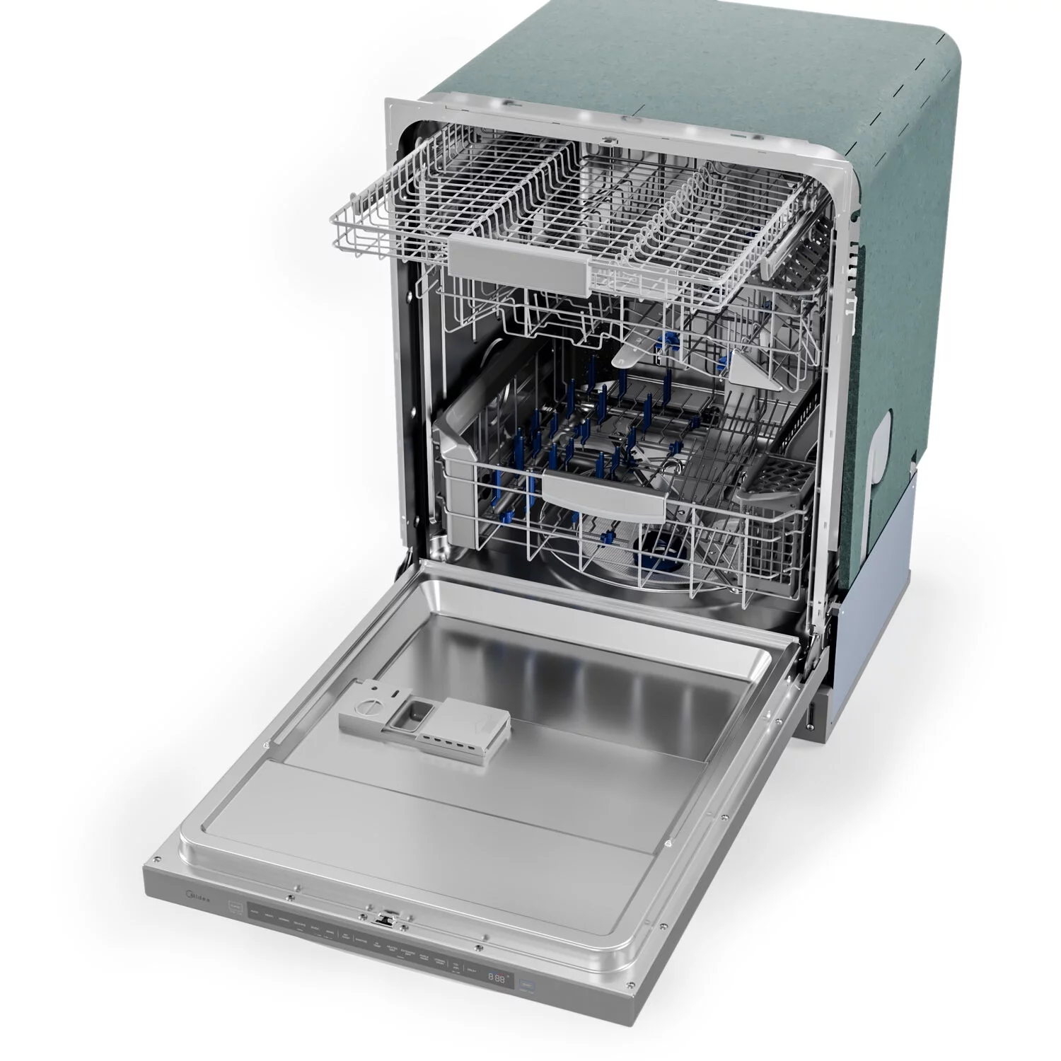 Midea 45 Dba Ultra-Quiet Dishwasher with Wi-Fi and Targeted Wash Zones, Stainless Steel