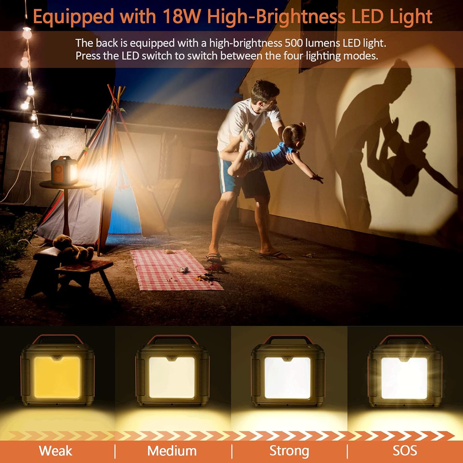 Portable Power Station 300W, VTONCE 296Wh Solar Generator Quick Charge / 110V AC Outlets / DC Ports and LED Flashlight