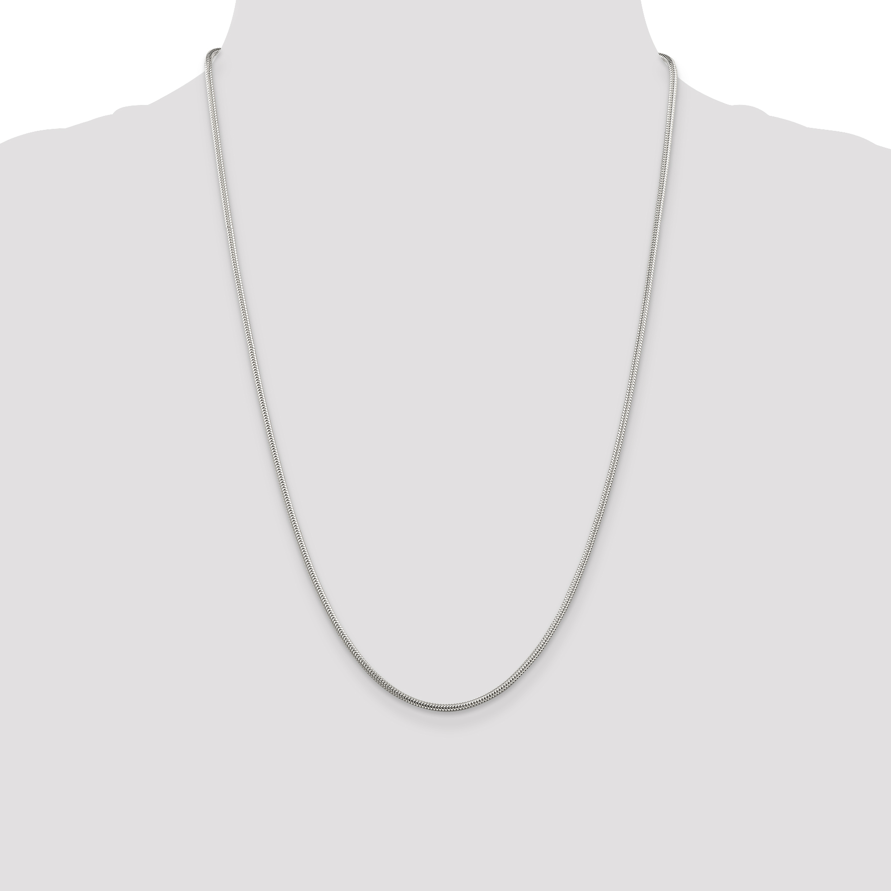 Primal Silver Sterling Silver 1.6mm Round Snake Chain