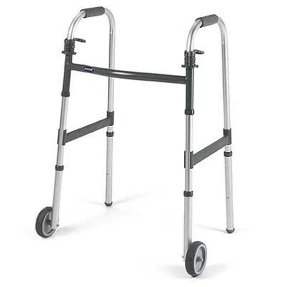 Invacare Dual-Release Adult Paddle Walker with 5x22 Fixed Wheel