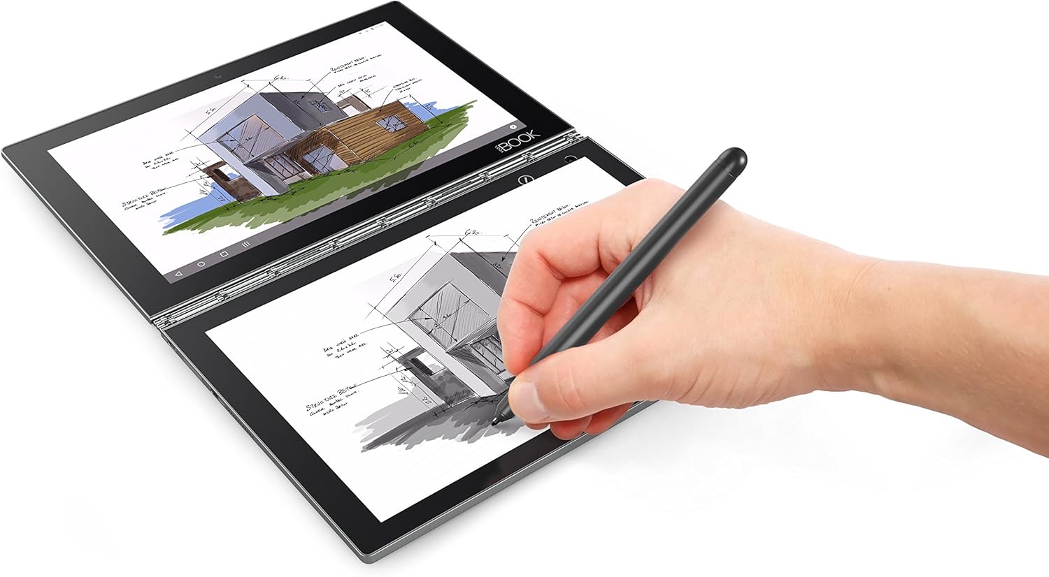 Lenovo Yoga Book - FHD 10.1" Android Tablet - 2 in 1 Tablet (Intel Atom x5-Z8550 Processor, 4GB RAM, 64GB SSD), Gunmetal, ZA0V0035US