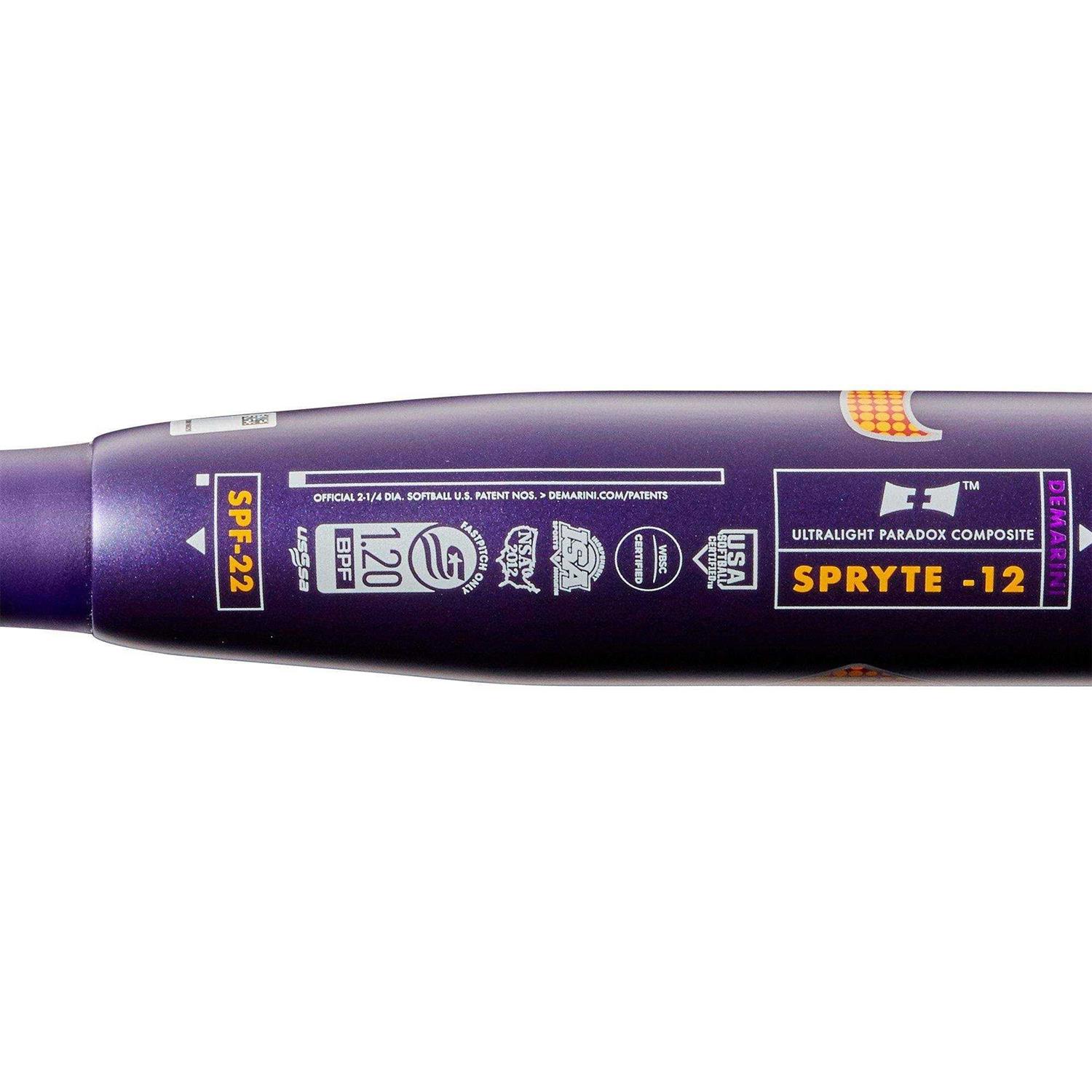 2022 DeMarini Spryte -12 Fastpitch Softball Bat - Sports Supplies Online Store