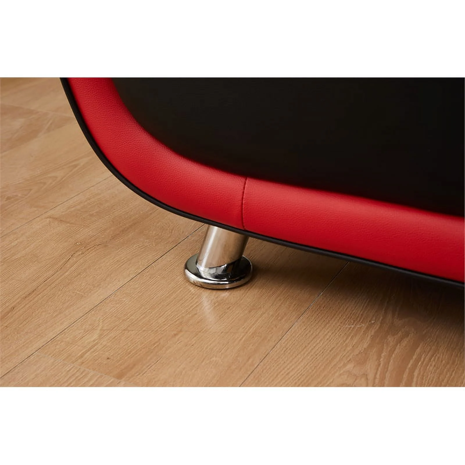 Kingway Furniture Lilian Faux Leather Livingroom Chair in BlackRed