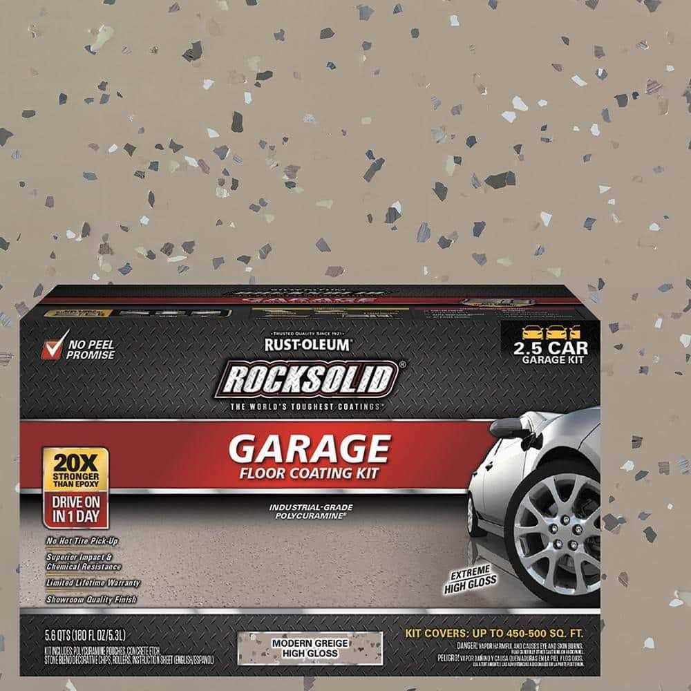 Rust-Oleum 381087 RockSolid Polycuramine 2.5 Car Garage Floor Coating Modern Greige Kit - Shop Hardware Tools Online Store
