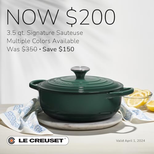 Le Creuset Enameled Cast Iron Signature Sauteuse Oven, 3.5 qt., Cerise