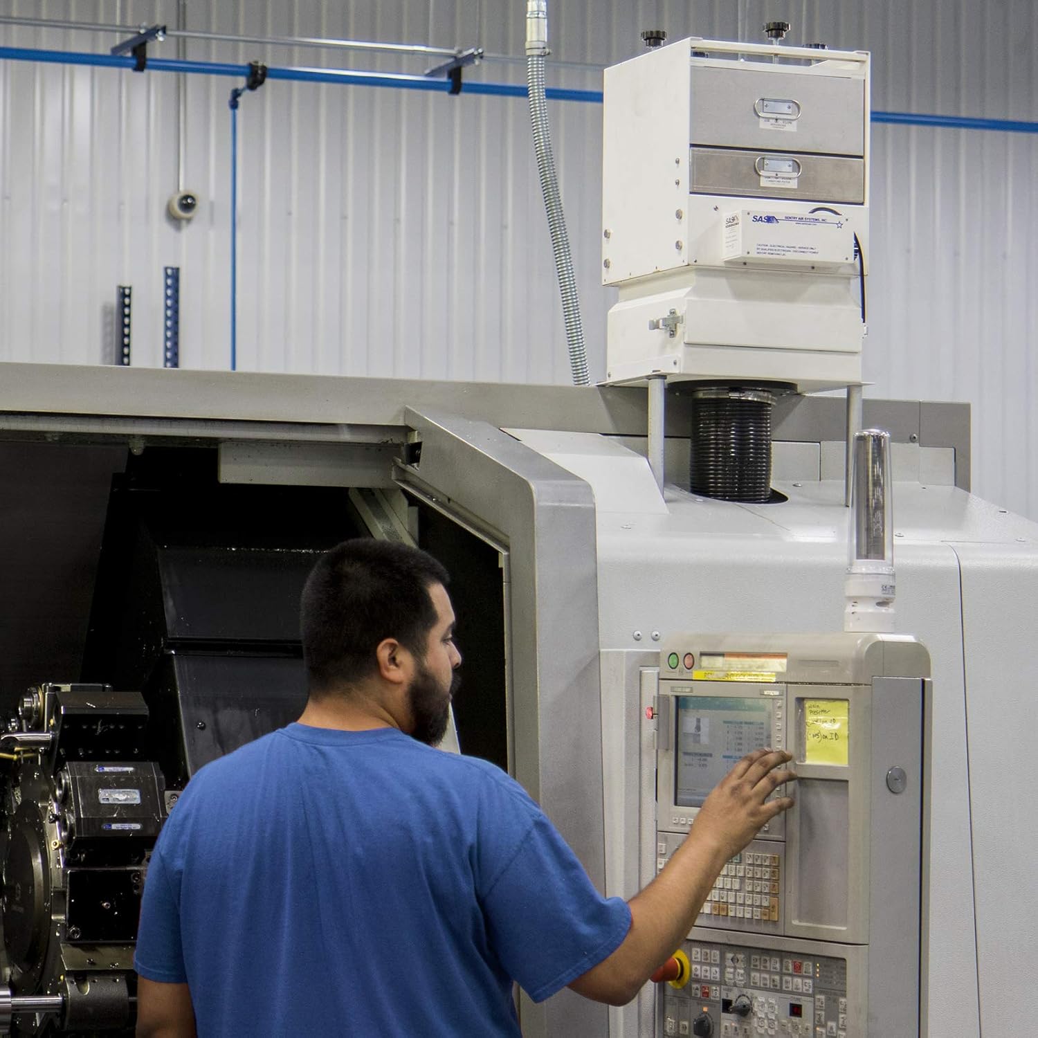 Industrial Mist Collector for CNC machines, oil mist, water mist, and other machinery. Mist Collection for CNC mist elimination