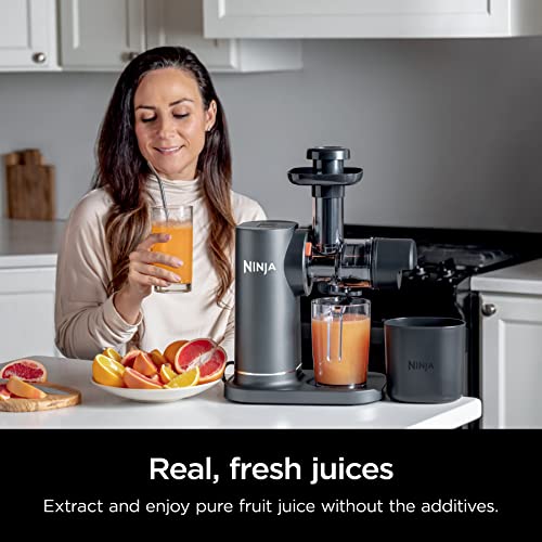 Ninja NeverClog Cold Press Juicer, Powerful Slow Juicer with Total Pulp Control, Countertop, Electric, 2 Pulp Functions, Dishwasher Safe