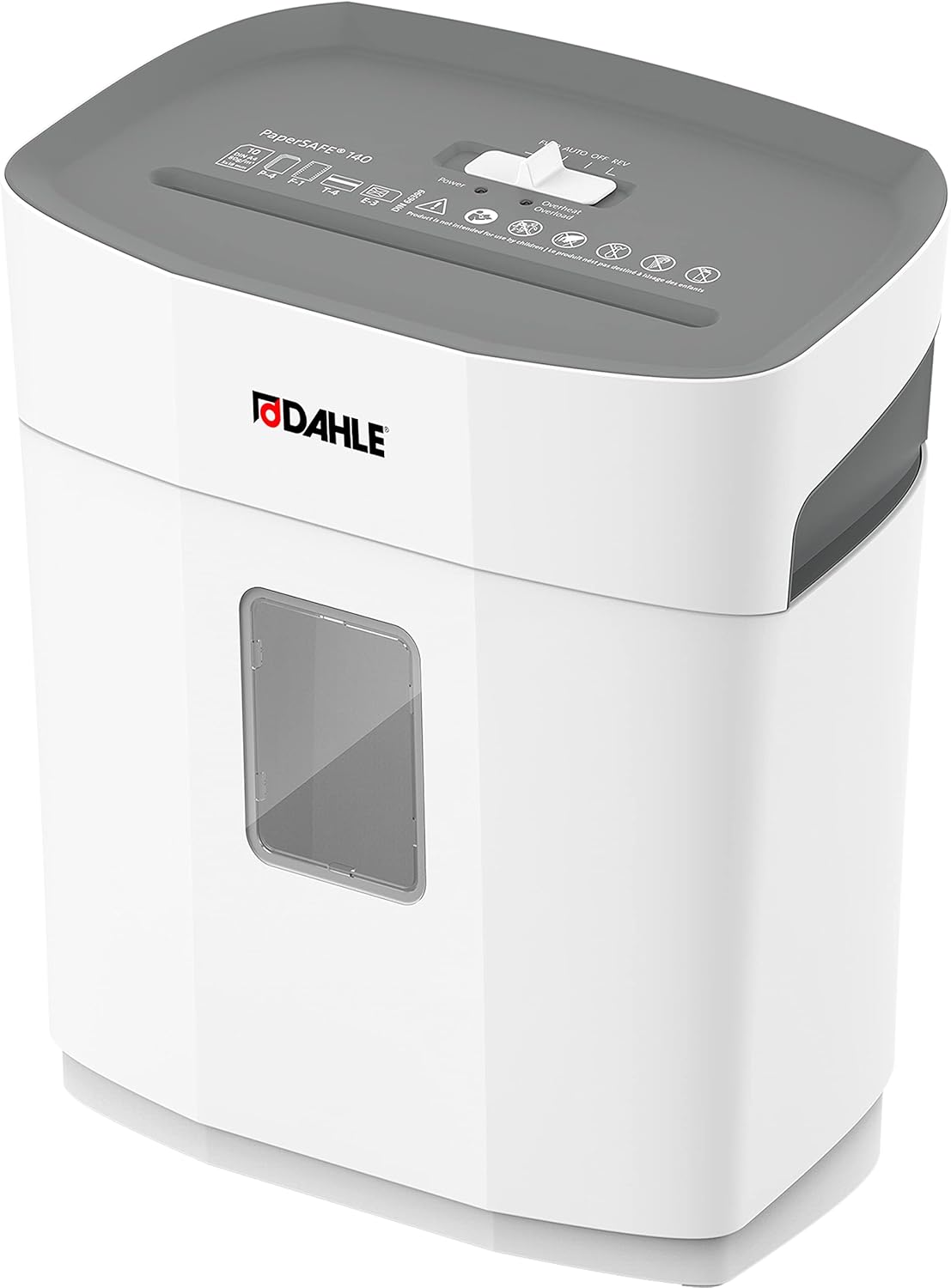 Dahle PaperSAFE PS 260 Paper Shredder, Oil Free, Jam Protection, Security Level P-4, 12 Sheet Max, Shreds CDs, Staples, Paper Clips & Credit Cards