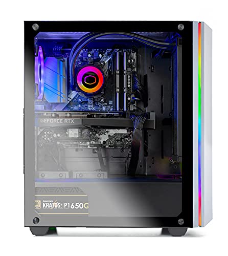 SkyTech Chronos Gaming Computer PC Desktop - AMD Ryzen 7 3700X 3.6GHz, RTX 3070 8G, 1TB Gen4 NVMe SSD, 16GB DDR4 3200, RGB Fans, 240mm AIO, AC WiFi