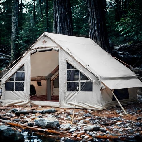 SHANQUAN Inflatable Tent with Pump,4-6 Person Instant Glamping Camping Tents House