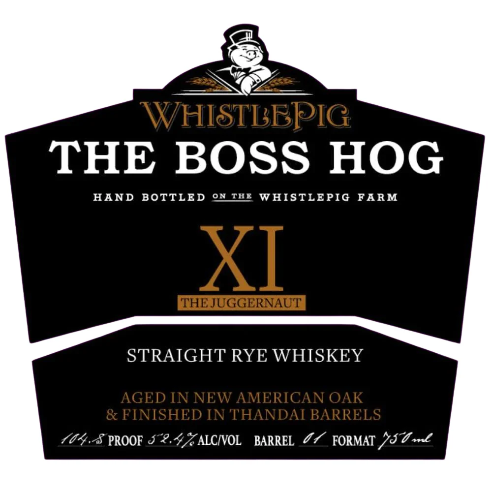 WhistlePig Boss Hog XI The Juggernaut Rye Whiskey - Nestor Liquor