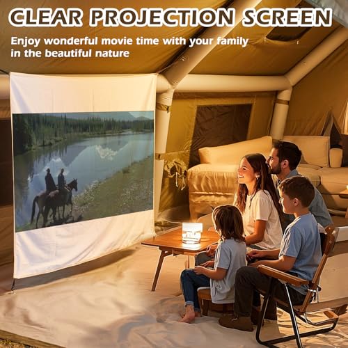 YOLENY Inflatable Tents for Camping, 4/6/8/10/12 Person Tent with TPU Skylight, Mesh Windows, Stove Jack & Pump, Easy Setup 4 Season Glamping Tent