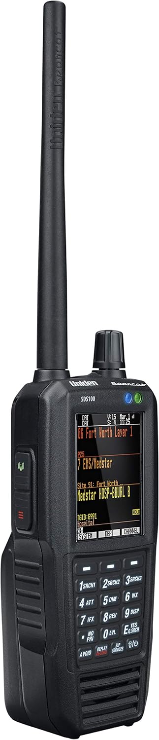 Uniden SDS100 True I/Q Digital Handheld Scanner, Designed for Improved Digital Performance in Weak-Signal and Simulcast Areas