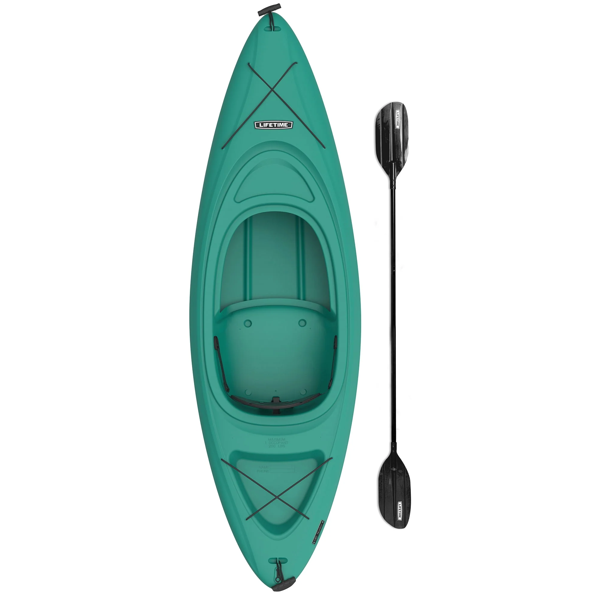 Lifetime Pacer 8 ft Sit-In Kayak (Paddle Included), Orange