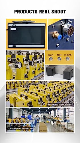 US Stock 100W Pneumatic Dot Peen Metal Engraving Machine Pneumatic Dot Peen Marking Machine Engraving Size 120x50mm(4.7X2inch) Depth 0.02-1 mm