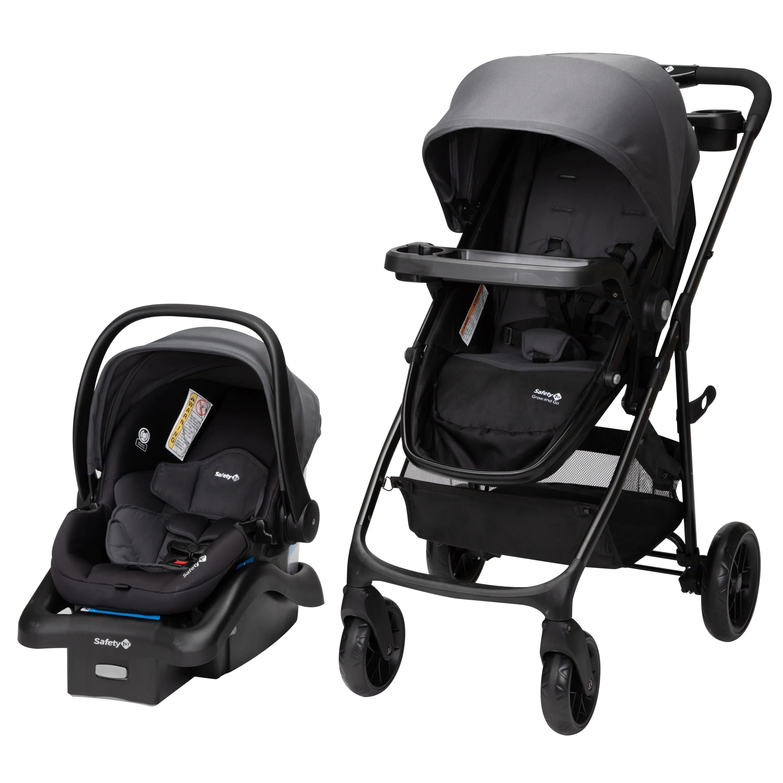 Safety 1st Grow and Go Sprint Modular Travel System Stroller with Rear-Facing Infant Car Seat, Whisper Grey