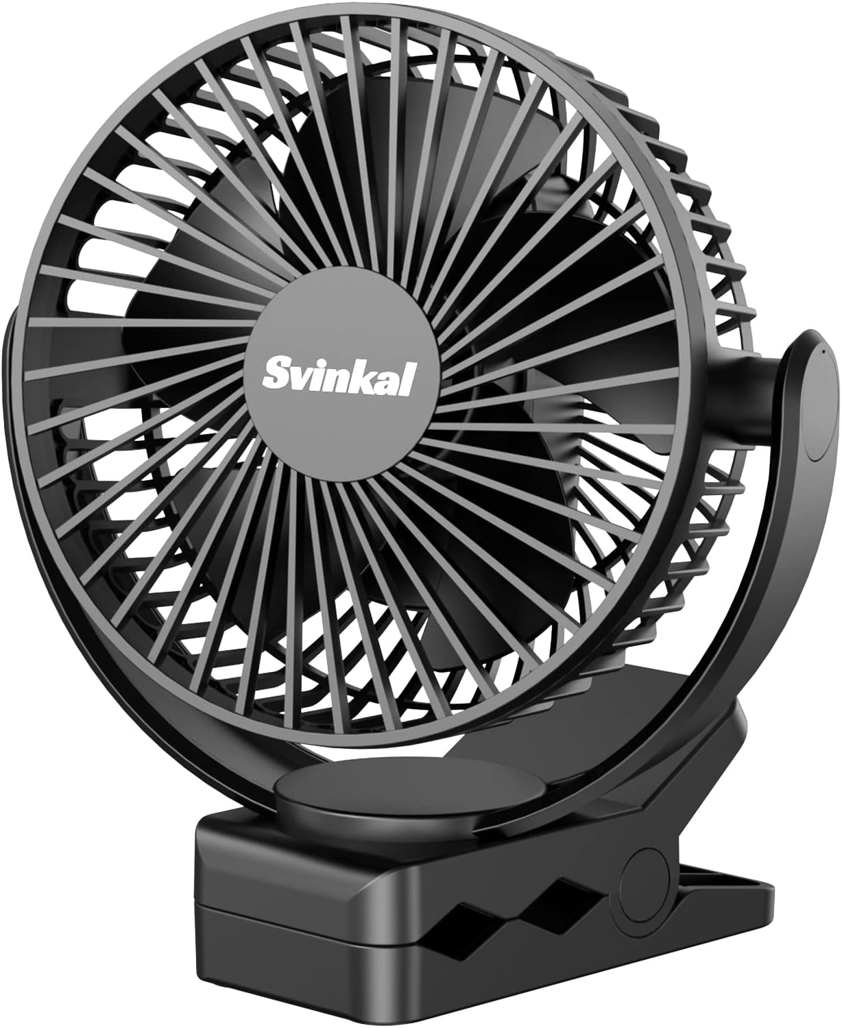 Svinkal USB Desk Fan, 20000mAh Rechargeable Battery Operated Fan, 200 hours long-lasting camping fan, 2/4 Hours Timer, 3 Speed