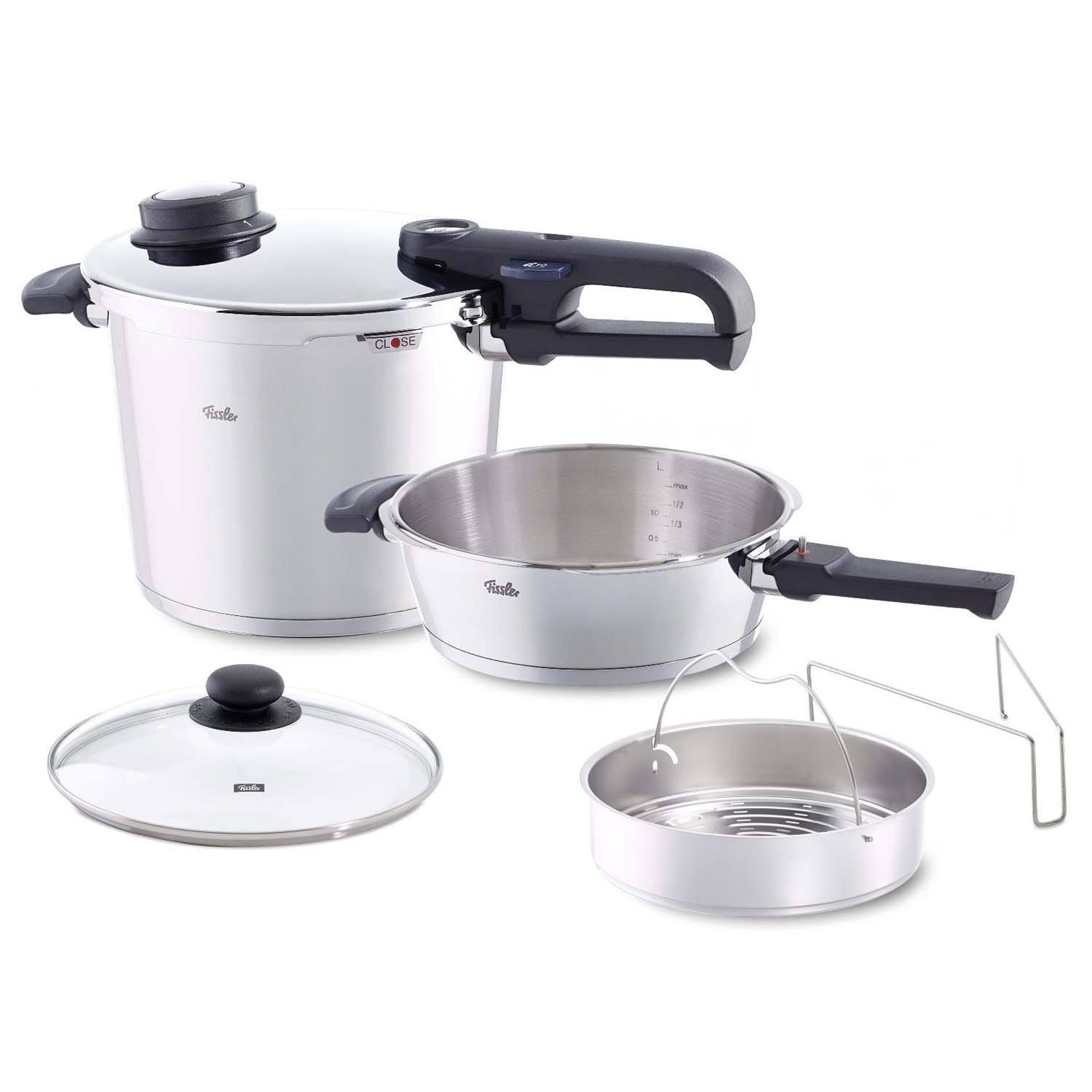 Fissler 6 Piece 6.4qt and 2.7qt vitavit Premium Pressure Cooker | Set