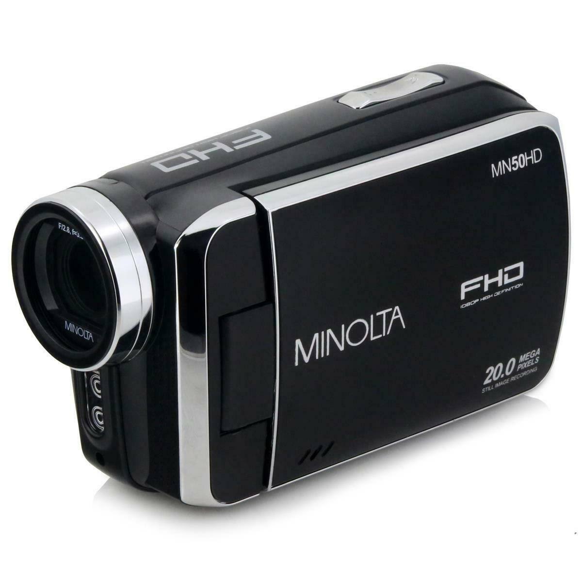 Minolta MN50HD 1080p Full HD 20MP Digital Camcorder, Black