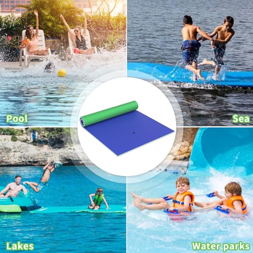 Oversized Lily Pad Floating Mat, 3 Layer 7'/9'/12'/18' Floating Water Mat,Ocean, Beach, River, Pool, Floating Mat for Water Recreation and Relaxing