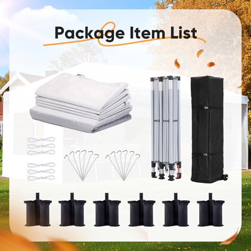 Quictent 10x20ft Easy Pop up Canopy Tent Instant Canopy Shelter Waterproof with Roller Bag