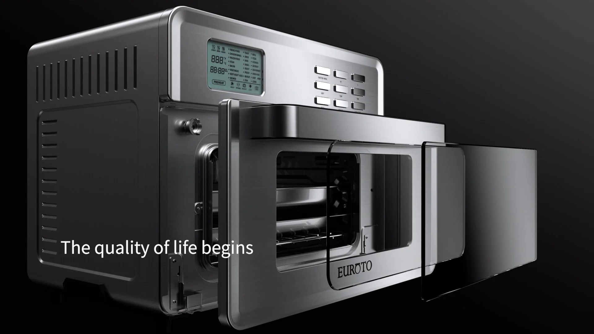 Five Star LED Display Air Fryer Oven, 24 in 1 Multi-Function 360 Air Circulation Toaster Oven