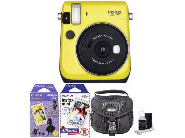 Fujifilm Instax Mini 70 Instant Camera with 60mm Lens - Canary Yellow