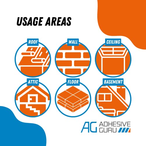 Adhesive Guru Spray Foam Insulation Kit ( 6 x 32.80 oz), Polyurethane Self-Expanding Spray Adhesive Foam
