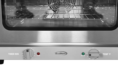 KoolMore 32 in. Commercial Countertop Convection Oven, Holds Full Size Pans, 4 Racks and 3500W of Power, 240V in Stainless-Steel