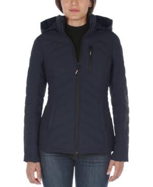 Nautica Hooded Stretch Packable Puffer Coat, Created for Macy&s - Nautica Red