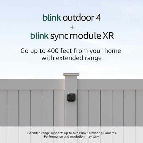Blink Outdoor 4 + Sync Module XR &mdash; Wire-free smart security camera, two-year battery