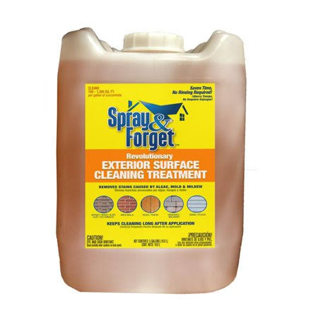 Spray and Forget Roof Cleaner 5 Gallon Concentrated Exterior Surface Treatment