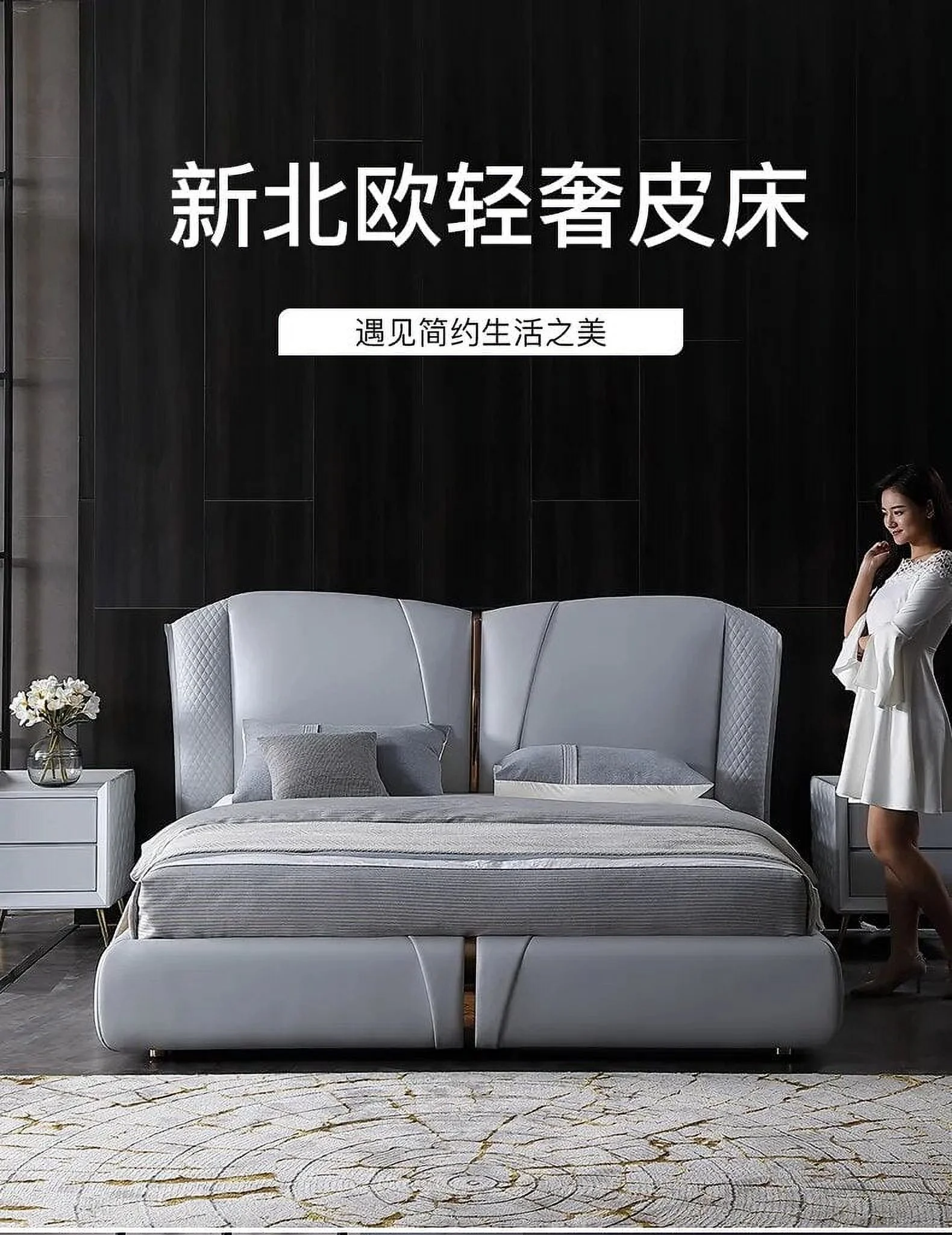 Real Genuine cow leather bed Soft Beds Bedroom camas lit muebles de dormitorio yatak mobilya quarto unique designer furniture