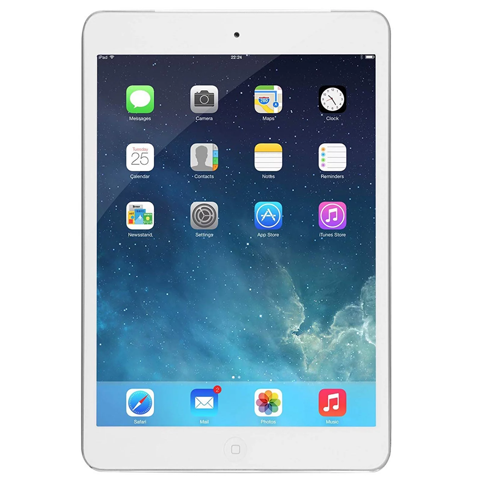 Restored Apple iPad Mini 16GB White Wi-Fi Only Bundle: USA Essentials Bluetooth/Wireless Airbuds, Case