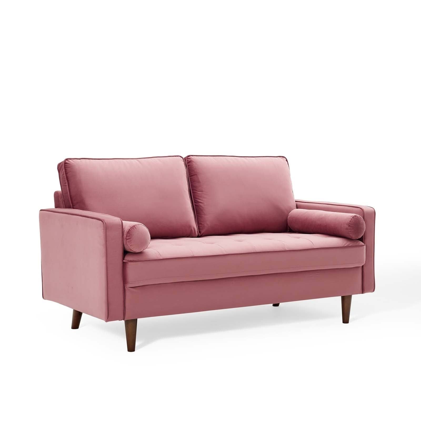 Modway Valour Performance Velvet Loveseat - Navy