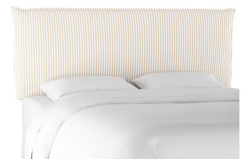 Frank Headboard - Natural Stripe Linen - King
