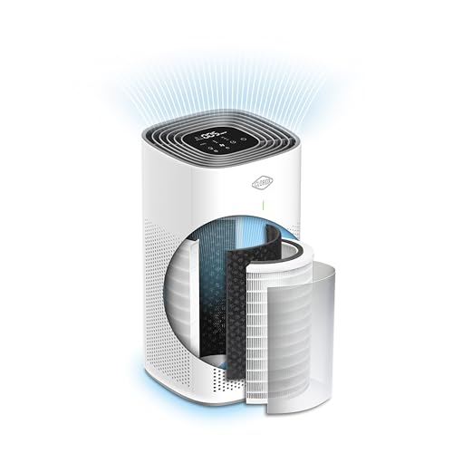 Clorox Air Purifiers for Home, True HEPA Filter, XL Rooms up to 2,220 sq ft, Removes 99.9% of Mold, Viruses, Wildfire Smoke, Allergens, Pet Allergies