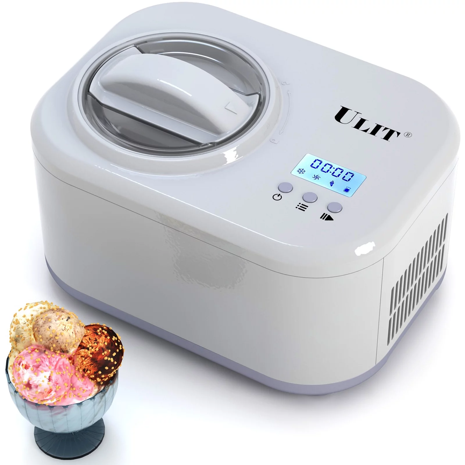 Ulit Ice Cream Maker, 1 Quart Automatic Electronic Gelato Maker