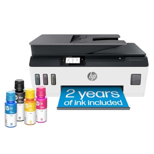 HP Smart -Tank Plus 651 Wireless All-in-One Ink -Tank Printer, up to 2 Years of Ink in Bottles, Auto Document Feeder, Mobile Print, Scan, Copy