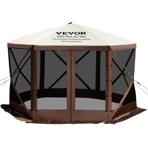 VEVOR Pop Up Gazebo Screen Tent, Pop-Up Instant Gazebo Tents with Mosquito Netting Outdoor Canopy