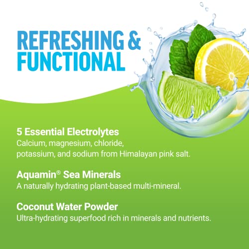 FORCE FACTOR Liquid Labs Electrolytes Powder, Hydration Packets to Make Electrolyte Water with 5 Essential Electrolytes, Vitamins, Minerals