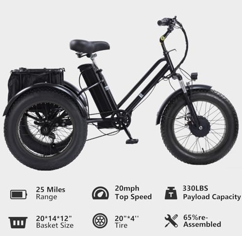 Adult Electric Tricycle Adult Tricycle 3 Wheel Bikes Adults Electric Three Wheel Bike - Radiant Selections