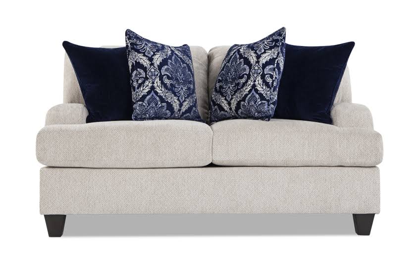 Hamptons Loveseat in White | Memory Foam | Transitional Loveseats Polyester by Bob&s Discount Furniture