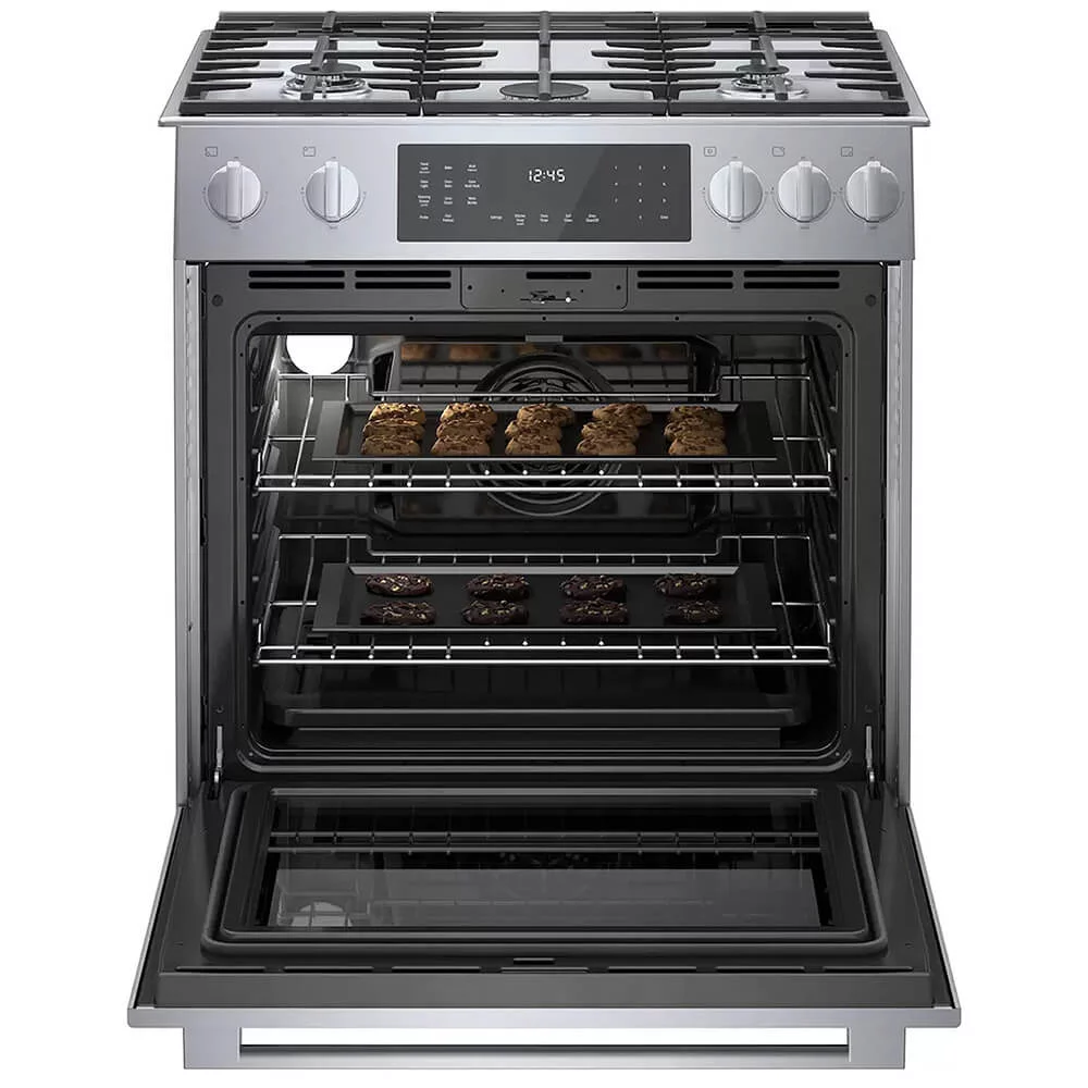 Bosch HDI8056U 4.6 Cu. Ft. Stainless Dual Fuel Slide-in Range
