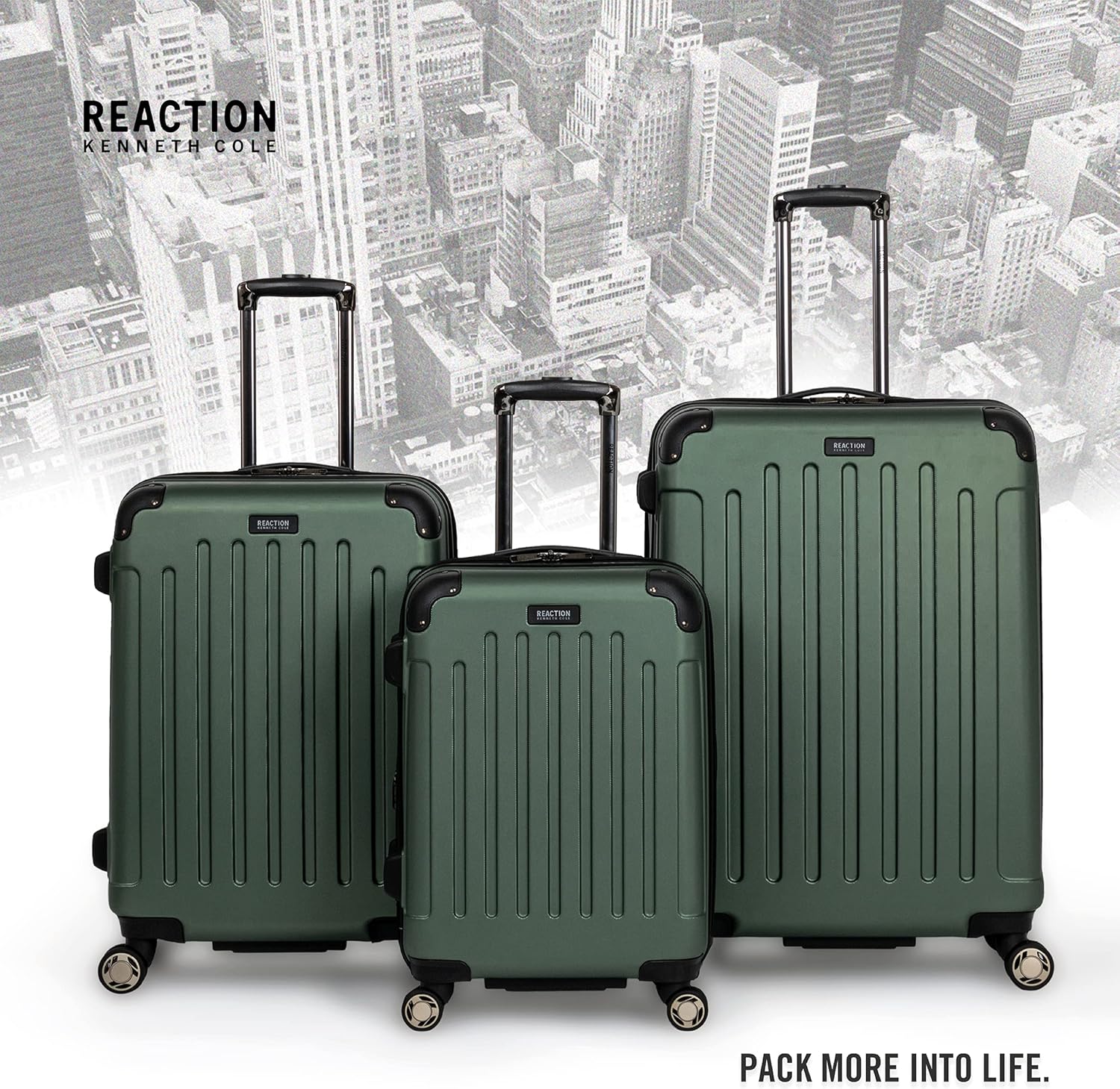Kenneth Cole Reaction Renegade ABS Expandable 8-Wheel Upright, Cilantro, 28-Inch Checked