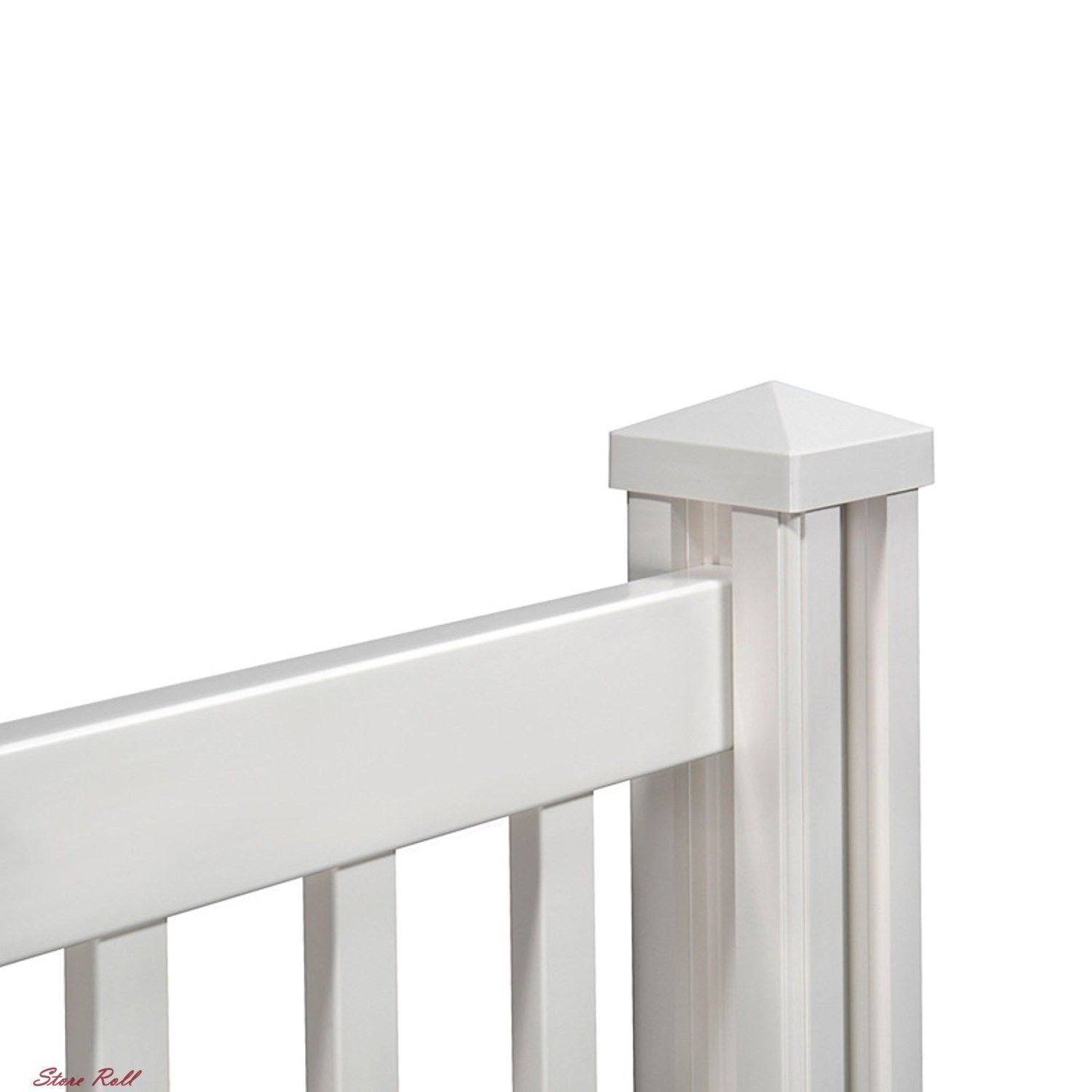 4 ft. H x 7 ft. W Premium Vinyl Yard and Pool Fence Panel with Post and Cap