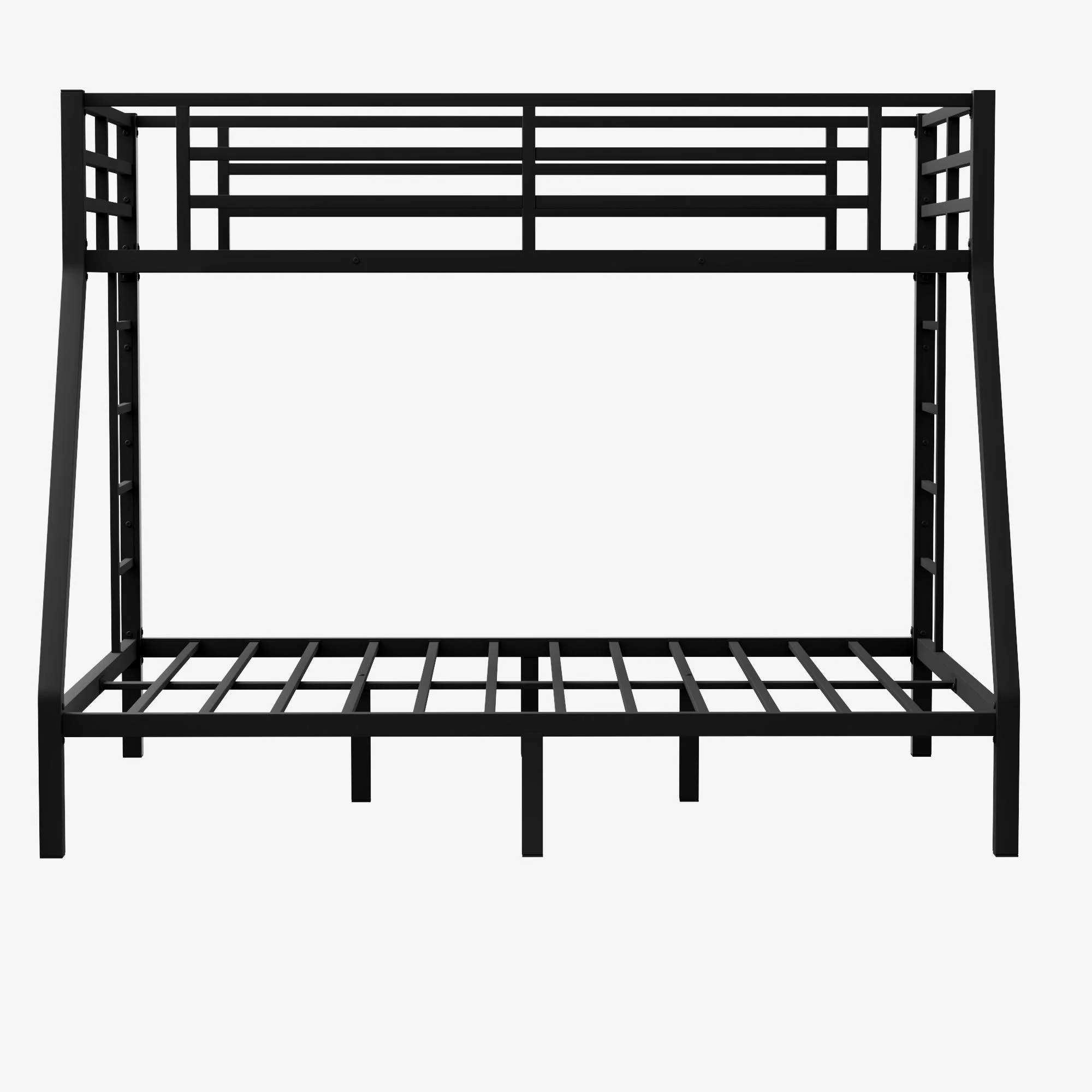 Bellemave Metal Bunk Beds Twin XL over Queen Bunk Bed for Adults, Teens, Kids Heavy Duty Bunk Bed Frame with 2 Ladder and Full-Length Guardrails