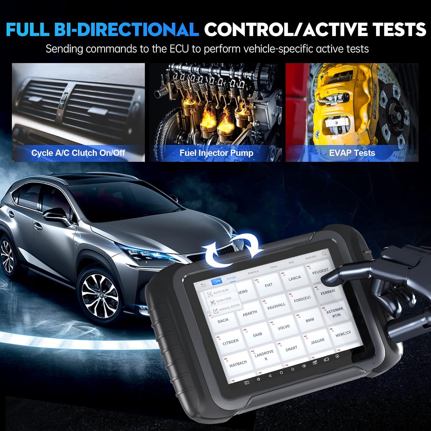 XTOOL D8 Diagnostic Scan Tool, 2022 Newest, ECU Coding, 31+ Resets & Bi-Directional Control, Full System Diagnostic, Key Programming, ABS Bleed