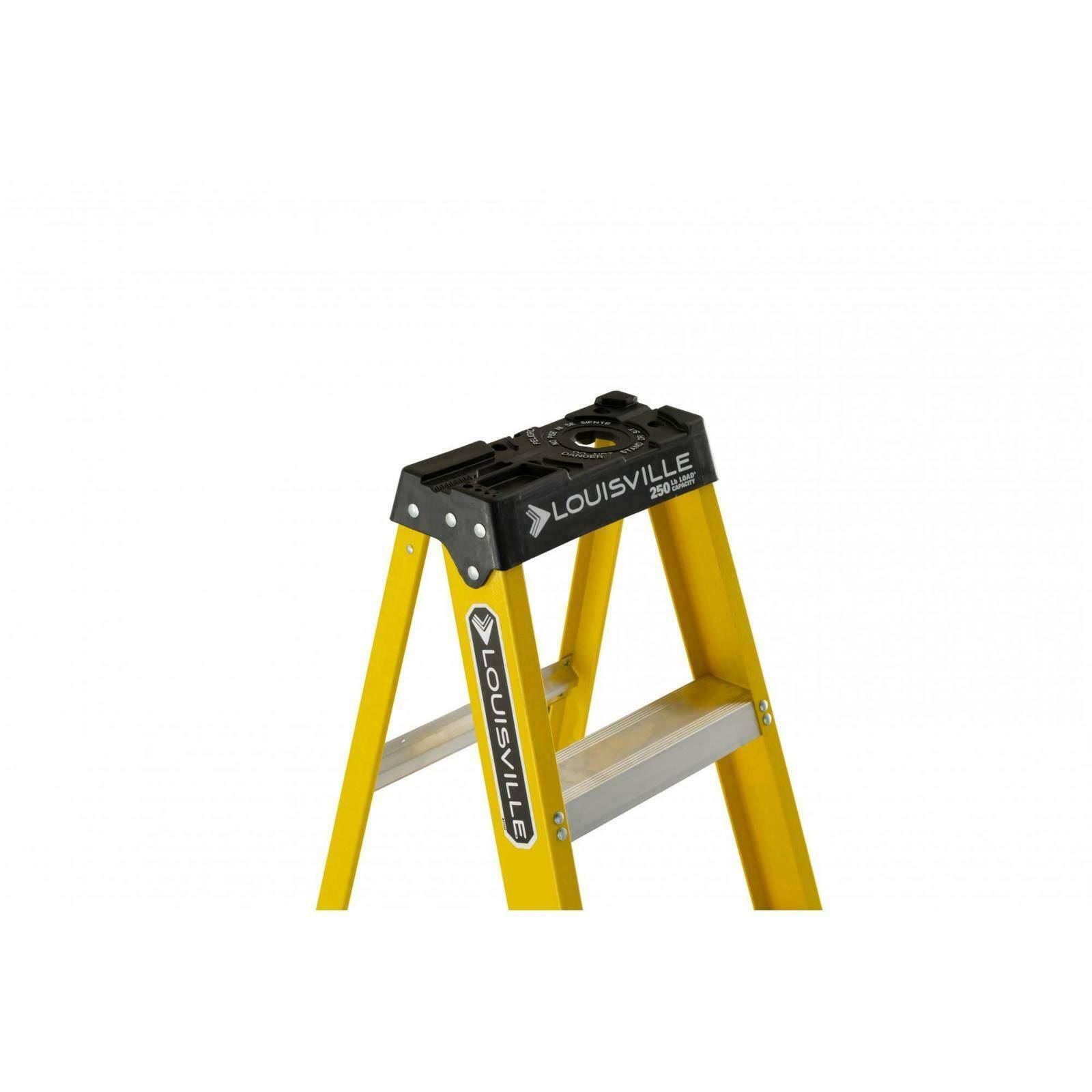 Louisville Ladder 8& Fiberglass Step Ladder, 250-lb Capacity, W-3118-08